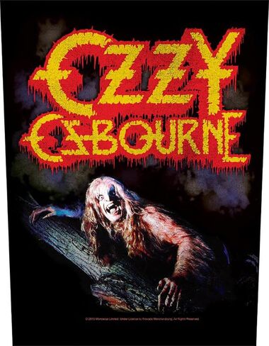 RAZAMATAZ XLG Ozzy Osbourne Bark at The Moon Back Patch Singer Heavy Metal Sew On Applique in Kuwait