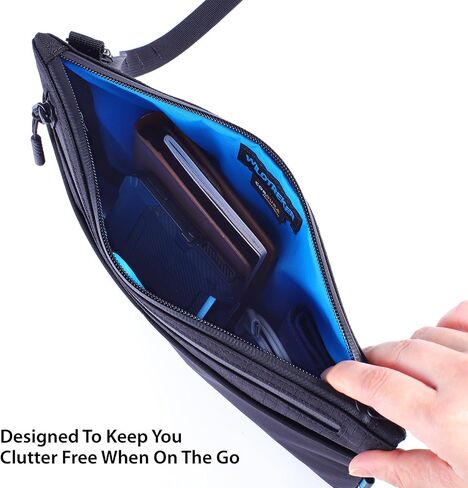 EDC Crossbody Sling Bag, Cordura Nylon 66 Waterproof Zipper Lightweight Wear-resistant Daypack for Daily Commute in Kuwait