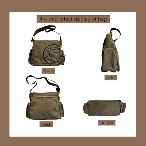 Men's Korean Canvas Bag Men's Shoulder Bag Men's Large Capacity Computer Casual Bag in Saudi Arabia