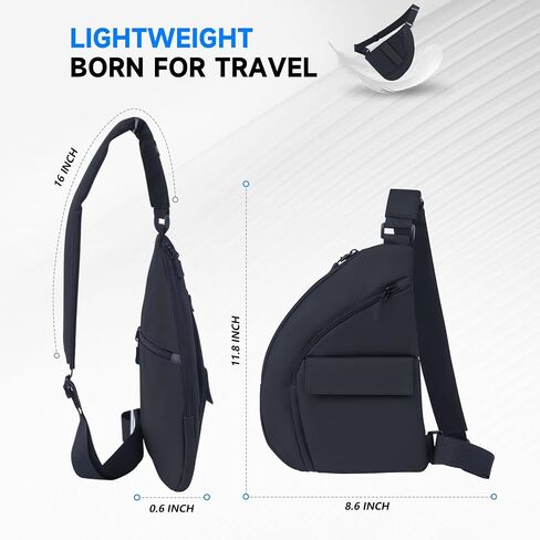 OPPALO Anti Theft Crossbody Sling Bag, Water-Resistant Chest Pack in Saudi Arabia