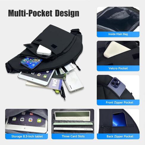 OPPALO Anti Theft Crossbody Sling Bag, Water-Resistant Chest Pack in Saudi Arabia