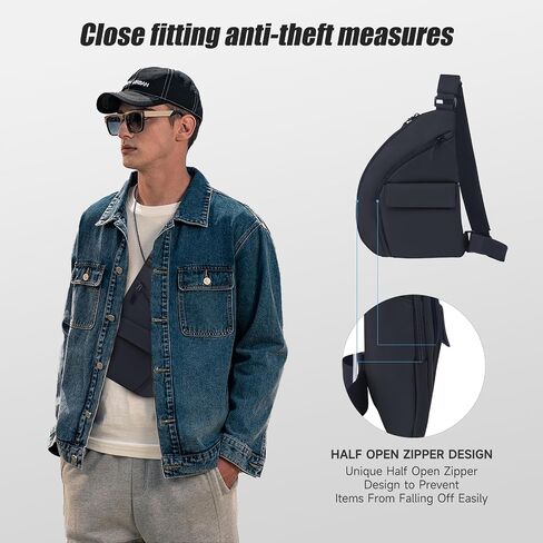 OPPALO Anti Theft Crossbody Sling Bag, Water-Resistant Chest Pack in Saudi Arabia