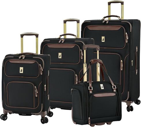 London Fog Nottingham 4 Piece Softside Luggage Set (USB, 20, 25 & 29), Olive Chestnut in Kuwait