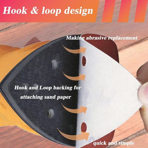 48pcs 152 * 105mm Sand Paper Mouse Sander Sandpaper 40-2000 Grits with 2pcs Detail Sander Paper Interface Pad Hook and Loop Triangle Sanding Pads with 11 Holes for Sanding Machine in Kuwait