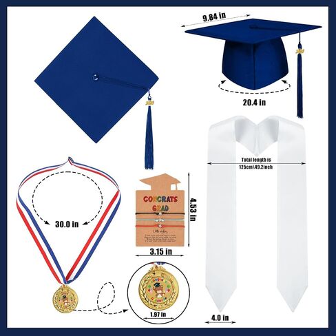 2026 Kindergarten Preschool Graduation Gown Cap Set Graduation Stole Bracelet Medal Certificate DIY Letter Sticker Grad Gifts in Kuwait
