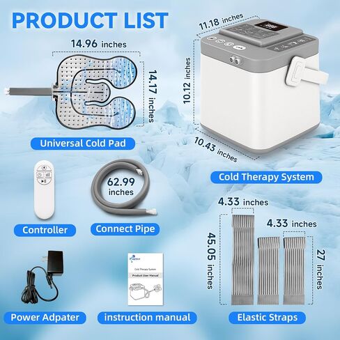 Cold Therapy Machine, Silent Brushless Pump Knee Ice Machine with Cryotherapy System, Ice Therapy Machine for Knee, Shoulder, Ankle, Leg and Hip in Saudi Arabia