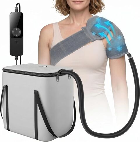 Ice Machine for Shoulder After Surgery, Shoulder Ice Machine with 6 Timers 5 Speed Levels, Cold Therapy Machine for Sports Training, Cryotherapy Pain Relief System in Kuwait