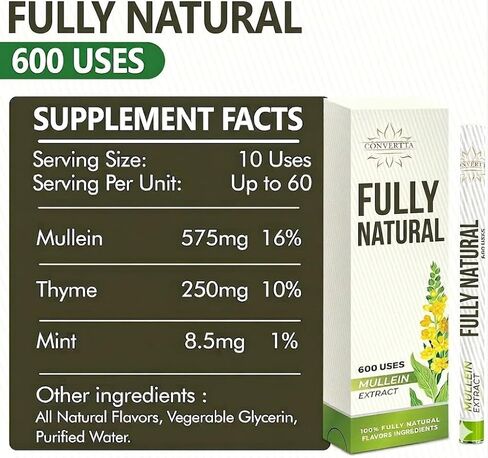 CONVERTTA Herbal Diffuser | Natural Mullein & Thyme Botanical Extract | Plant-Based Wellness | 600 Series - 3 - Pack in Saudi Arabia