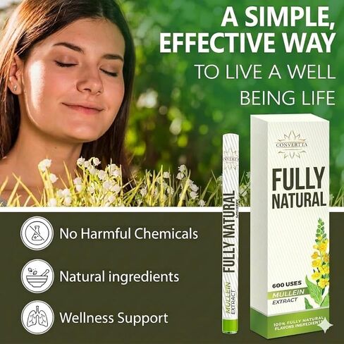 CONVERTTA Herbal Diffuser | Natural Mullein & Thyme Botanical Extract | Plant-Based Wellness | 600 Series - 3 - Pack in Saudi Arabia
