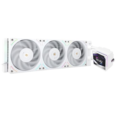 Thermalright Hyper Vision 360 ARGB White CPU Water Cooler with 3 PWM Fans with 2150RPM,IPS LCD Screen with 480x480 Resolution,Liquid CPU Cooler for AM5;Intel LGA1700/1851,3.95-inch LCD Display in Kuwait