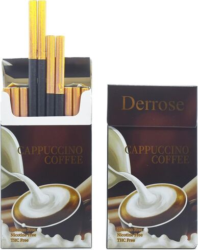 Derrose® Cappuccino Flavor Herbal Sticks,Herbal Cigarettes,Nicotine Free and Tobacco Free,Help Stop Smoking,Better Effect When Used with Nicotine Patches,Smoking Cessation Products,2packs-40 Sticks in Saudi Arabia