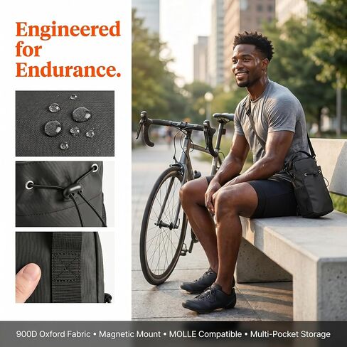Magnetic Gym Bag Water Bottle Carrier Holder with Phone Pockets & Shoulder Strap Sling Gym Bag Travel Work with Magnetic Attachment in Kuwait