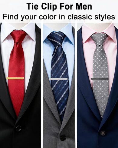 Gold Tie Clips for Men Bundle, 2.36 Inch Tie Clip Tie Bar Tie Pins for Standard Ties, Gold Men's Tie Clip Tie Clasps Unique Gifts for Business, Weddings, Formal Events in Saudi Arabia