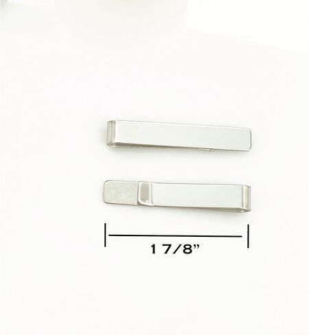Wedding Party Tie Clip Set of 3 – Stainless Steel Silver Tie Bars for Men – Simple Groomsman Proposal – Gifts for Groomsmen and Best Man (Blank) in Kuwait