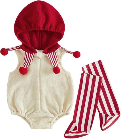 Infant Baby Girl Boy Halloween Costume Sleeveless Hooded Romper and Long Socks Set Newborn Fall Outfit in Saudi Arabia