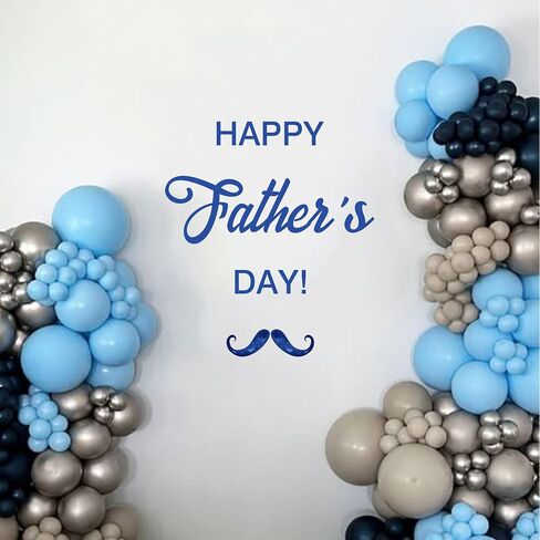 ملصق حائط لعيد الأب السعيد من ZAIBIANHAO - صورة عيد الأب للاحتفالات العائلية في الأماكن المغلقة والمفتوحة، لوازم الحفلات بخلفية زرقاء in Kuwait