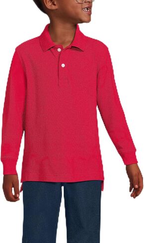 Lands' End School Uniform Kids Long Sleeve Mesh Polo Shirt in Saudi Arabia