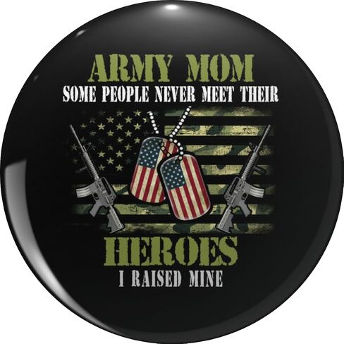 Army Mom Military Mom Mothers Day Raised My hero Metal Lapel Hat Pin Tie Tack Pinback 0.75" in Kuwait