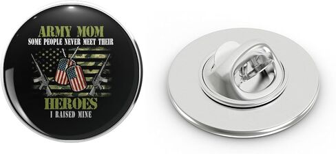 Army Mom Military Mom Mothers Day Raised My hero Metal Lapel Hat Pin Tie Tack Pinback 0.75" in Kuwait
