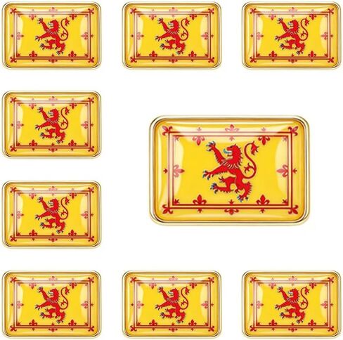 10/50/100pcs Scottish Lion Rampant Flag Lapel Pin, Lion of Scotland Brooch, Scotland Royal Banner Badge for Suit, Hat, Backpack, Patriotic Scotland Souvenir Jewelry in Kuwait