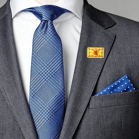 10/50/100pcs Scottish Lion Rampant Flag Lapel Pin, Lion of Scotland Brooch, Scotland Royal Banner Badge for Suit, Hat, Backpack, Patriotic Scotland Souvenir Jewelry in Kuwait