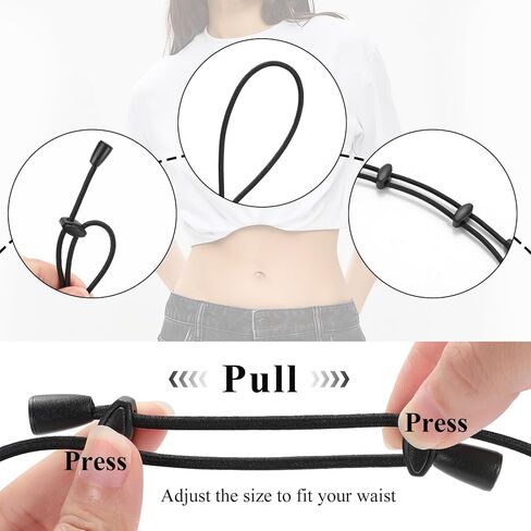 XZQTIVE 2Pcs Invisible Elastic Waist Tuck Band for Women Adjustable Stretch Belt for Tightening/Shortening Shirts Sweater Top in Kuwait
