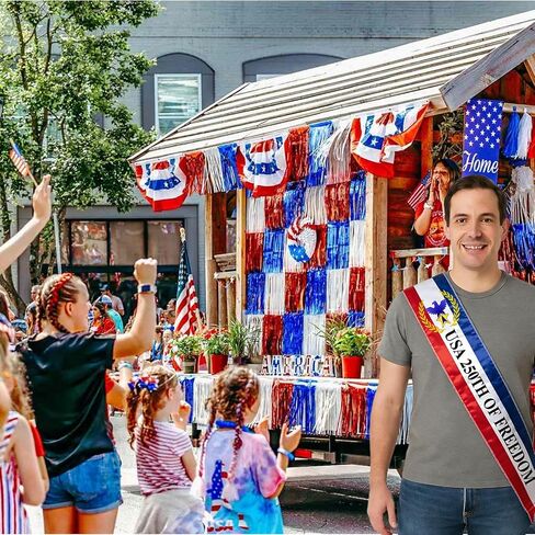 America 250 Sash 250th Anniversary Patriotic Sash Independence Day Parade Sash 4th of July Shoulder Sash 1776 2026 Celebration Decor Custom Patriotic Sash Parade Costume Accessory in Saudi Arabia