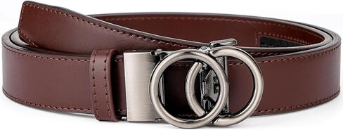 MILORDE Womens Ratchet Leather Dress Belt - 3cm/1.18“ width,Size Customizable Fit,Designs for Dress and Casual in Kuwait