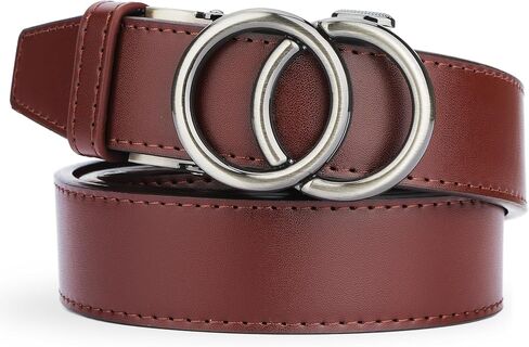 MILORDE Womens Ratchet Leather Dress Belt - 3cm/1.18“ width,Size Customizable Fit,Designs for Dress and Casual in Kuwait