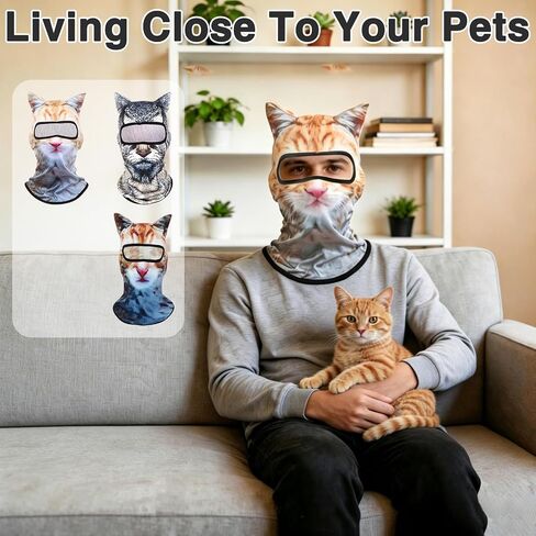 4 Pack 3D Cat Ski Mask, Funny Animal Shiesty Balaclava Mask with Ears for Women Men Party Outdoor Activities in Saudi Arabia