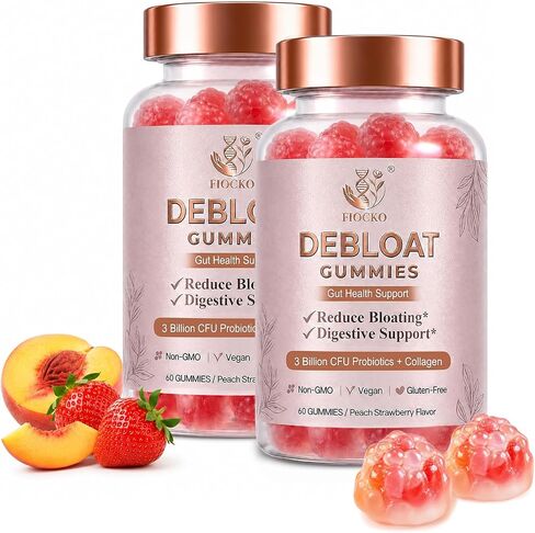 Probiotics for Women Gummies, Debloat Gummies with Prebiotic Fiber Supplement & Apple Cider Vinegar for Gut Health, Vitamin C & Biotin for Skin & Hair Support, Mixed Berry, 60 Count in Saudi Arabia