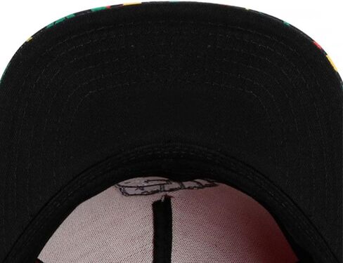 Africa Power Fist Snapback Cap, Red, Hip-Hop Streetwear Flat Brim Hat with Tribal Print Brim, Adjustable, Unisex Adult in Kuwait