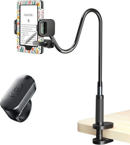 Metal Tablet Holder for Kindle Reading in Bed, Easy Adjust Hands Free Lazy Arm Mount for Kindle Accessories, Gifts for Readers in Saudi Arabia