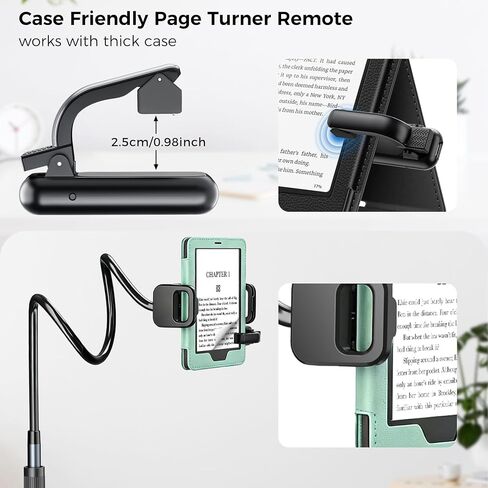 Metal Tablet Holder for Kindle Reading in Bed, Easy Adjust Hands Free Lazy Arm Mount for Kindle Accessories, Gifts for Readers in Saudi Arabia