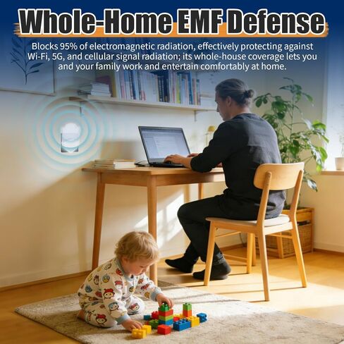 Whole Home EMF Protection Shield,2000 Sq.Ft Coverage,110V-220V,Compact for Home Office in Saudi Arabia