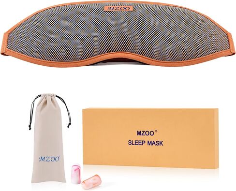 MZOO Pro Breathable Sleep Mask - Complete Blackout Sleeping Eye Mask for Side Sleeper, 3D Zero Pressure & Eyelash Friendly Night Blindfold Eye Covers, Travel Essentials & Birthday Gifts for Women Men in Saudi Arabia