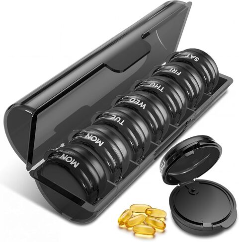 Weekly Pill Organizer 2 Times a Day, 7-Day,AM PM Pill Case for Medicine Vitamin Medication Supplement(Multicolor) in Saudi Arabia