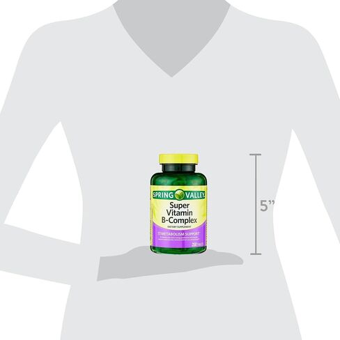 Spring Valley Super Vitamin B Complex Calcium Carbonate, Ascorbic Acid 250 Tablets - Set by Basket Goods in Saudi Arabia