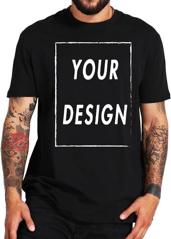 Custom T Shirt for Men Women Design Your Own Front Back Print Personalized T-Shirts in Kuwait