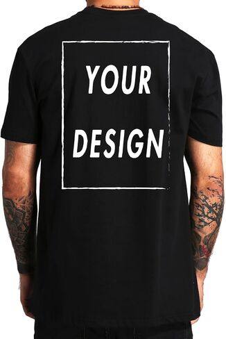 Custom T Shirt for Men Women Design Your Own Front Back Print Personalized T-Shirts in Kuwait