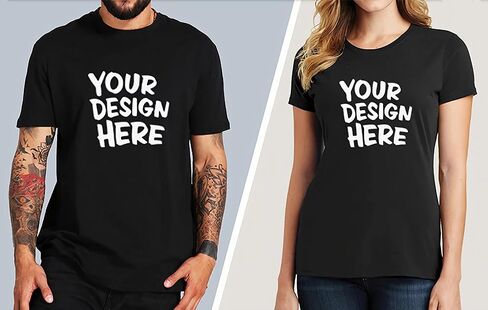 Custom T Shirt for Men Women Design Your Own Front Back Print Personalized T-Shirts in Kuwait
