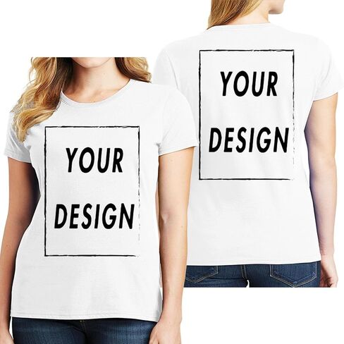 Custom T Shirt for Men Women Design Your Own Front Back Print Personalized T-Shirts in Kuwait