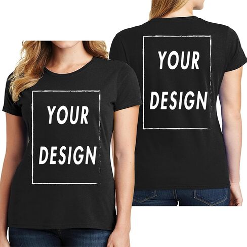 Custom T Shirt for Men Women Design Your Own Front Back Print Personalized T-Shirts in Kuwait