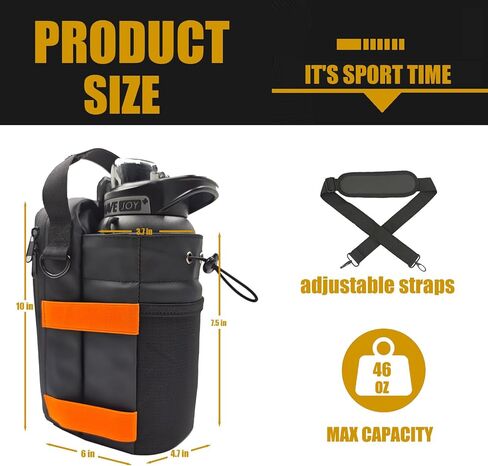 Magnetic Gym Bag For Men and Women Sling Sport Bag | Magnet/Hanging System,Detachable Magnetic Plate｜46oz bottle Capacity｜Essential for Gym & Camping Travel in Saudi Arabia