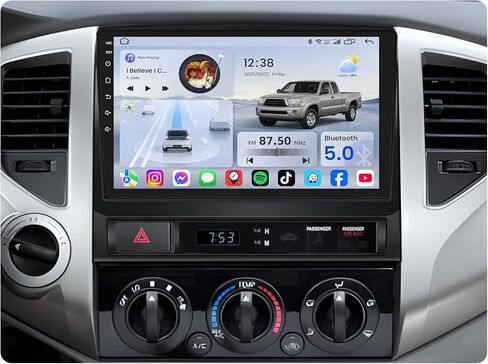 Android Car Radio for Toyota Tacoma 2005-2015 - 2GB+64GB Head Unit Tacoma Car Stereo, 9 inch Touch Screen Radio Built-in Carplay/Android Auto/GPS Navigation/Bluetooth/WiFi/FM/HD Backup Camera in Saudi Arabia