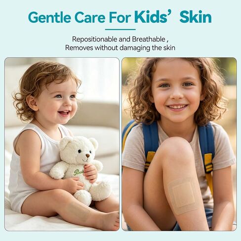 Dimora Silicone Non-Woven Adhesive Bandage with Absorbent Pad, Sterile Dressing 2" x4", Hypoallergenic Latex-Free, Breathable Silicone Bandages for Sensitive Skin & Adhesive Allergy, 25 Count in Kuwait