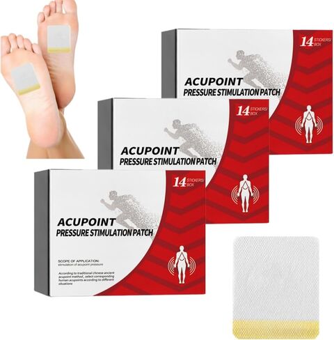 3Box Huatangxiao Acupoint Pressure Stimulation 14pcs/Box Acupoint Sticker in Kuwait