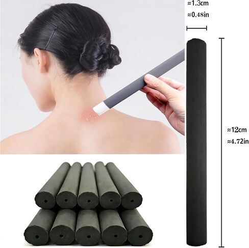 Natural Moxa Sticks for Moxibustion - Smokeless Herbal Therapy, Pure Mugwort, Traditional Wellness, 10 Pack in Saudi Arabia