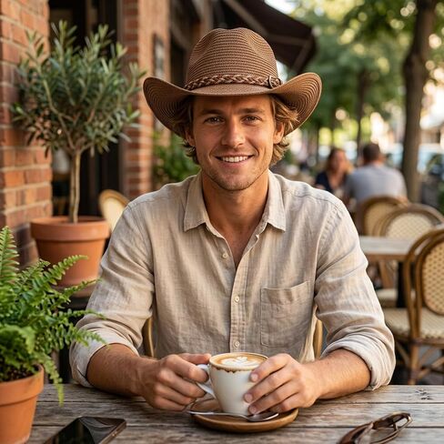 Cowboy Hat Bands for Men Women Leather Hat Bands for Cowboy Hats Weaving Adjustable Cowboys Hat-Accessories for Cowboys Cowgirl and Western Fedora Panama Hats Brown in Saudi Arabia