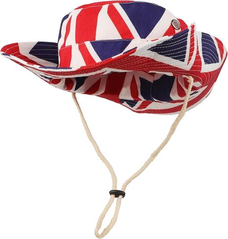 UK British Union Jack Flag Cowboy Cowgirl Hat Vintage Western Cowboy Roll Up Fedora Summer Sun Hat for Women Men in Kuwait